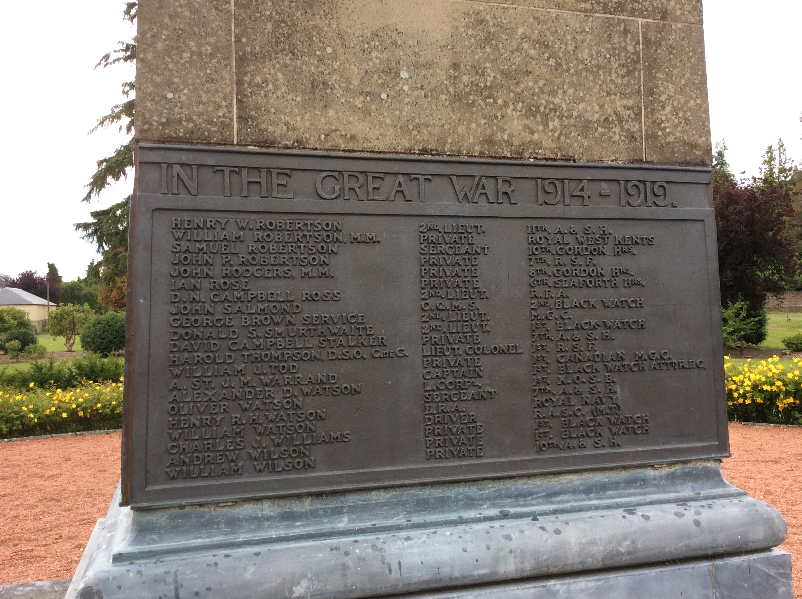 Bridge of Allan War Memorials Online